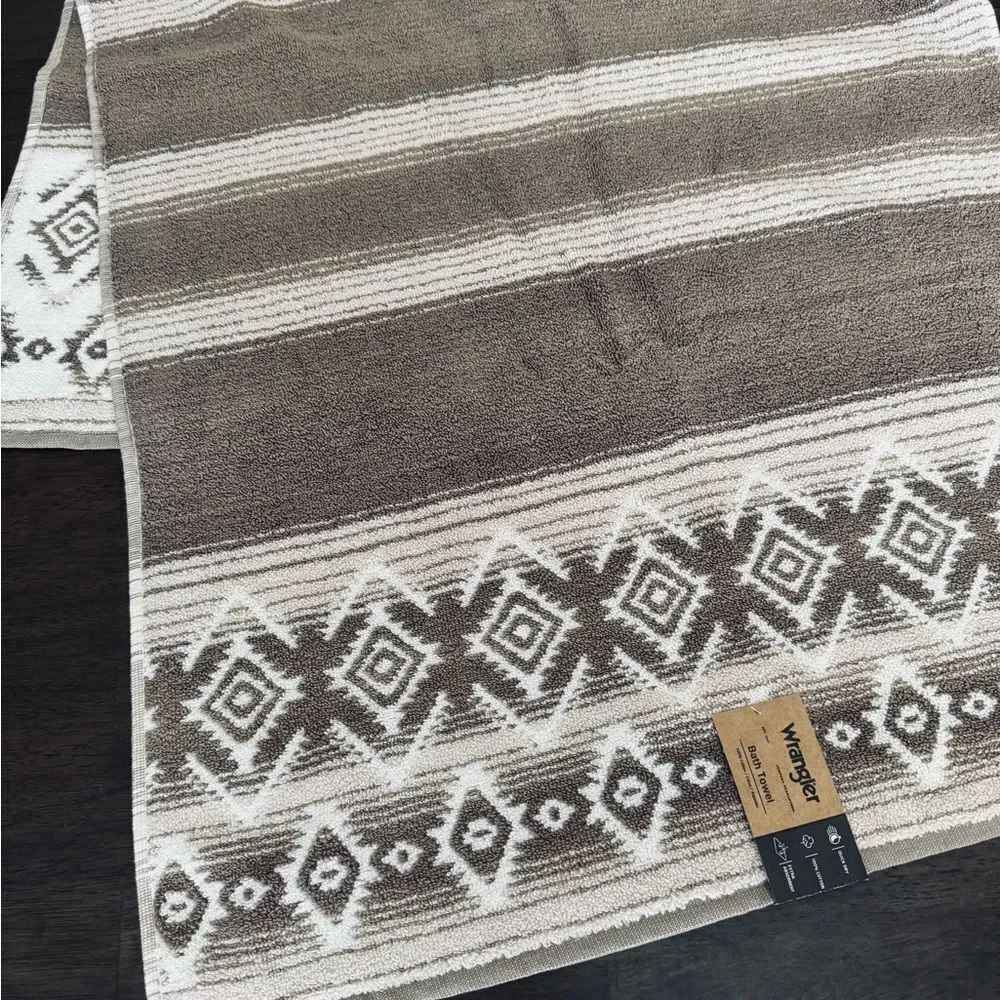 Wrangler Tan Western Southwest Tribal Bath Towel